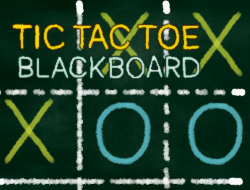 Jeu Tic Tac Toe tableau noir 