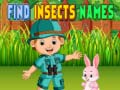 Jeu Find Insects Names