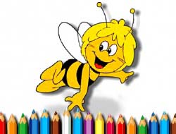 Jeu Retour à l'école: livre de coloriage abeille 