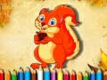 Game Squirrel Coloring Book