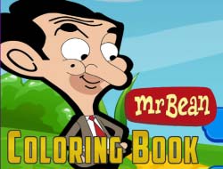 Jeu Monsieur. Livre de coloriage de haricots .