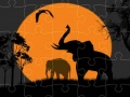 Jeu Elephant Silhouette Jigsaw