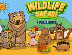 Jeu Safari de la faune Five Diffs 