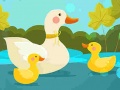 Game Mother Duck and Ducklings Jigsaw