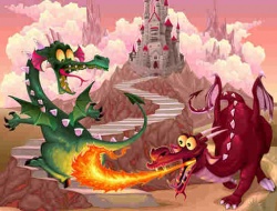Jeu Mémoire de dragons de conte de fées 