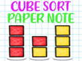 Game Cube Sort Paper Note