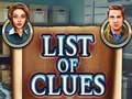 Game List of clues