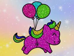 Jeu Livre de coloriage licornes pailletées 