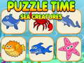 Game Puzzle Time Sea Creatures