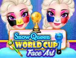 Jeu Art du visage de la coupe du monde de la reine des neiges .
