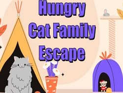 Jeu Évasion familiale de chat affamé 