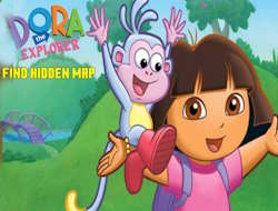 Jeu Dora trouver une carte cachée .