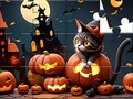 Game Jigsaw Puzzle: Halloween Cat