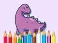 Jeu Coloring Book: Dinosaur With Flowers