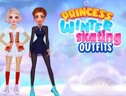 Jeu Tenues de patinage sur glace d'hiver de princesse .