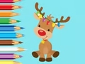 Game Coloring Book: Cute Christmas Reindeer