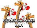 Jeu Find Christmas Message Board