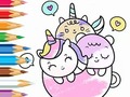 Game Coloring Book: A Cup Of Unicorn