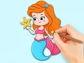 Jeu Coloring Book: Beautiful Mermaid Princess