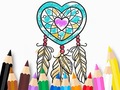 Game Coloring Book: Heart Dreamcatcher