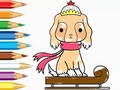 Jeu Coloring Book: Dog-Riding-Sled