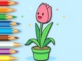 Game Coloring Book: A Bunch Of Tulips