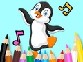 Game Coloring Book: Dancing Penguin