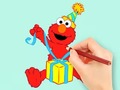 Jeu Coloring Book: Elmo Gift