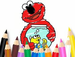 Jeu Livre de coloriage : Elmo, le nouvel ami 