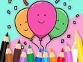 Game Coloring Book: Celebrate-Balloons