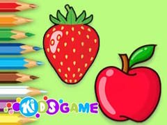 Game Coloring Book: Apple And Strawberry