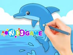 Game Coloring Book: Cute Dolphin