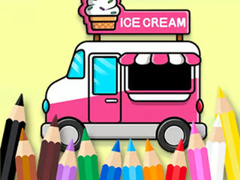 Game Coloring Book: Ice Cream Car