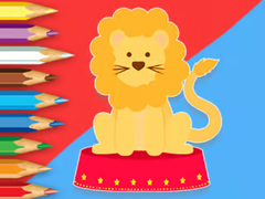 Game Coloring Book: Circus-Lion