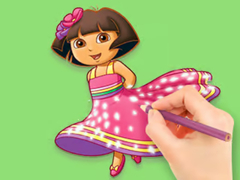 Game Coloring Book: Dora Prepare Party