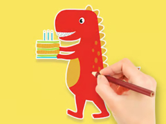 Game Coloring Book: Dinosaur Birthday