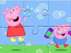 Game Jigsaw Puzzle: Peppa Pig Blow Bubbles