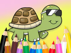 Jeu Coloring Book: Sunglasses Turtle