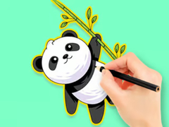 Jeu Coloring Book: Panda Eat Bamboo