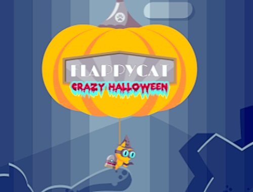 Jeu FlappyCat Fou Halloween .