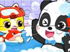 Jeu Jigsaw Puzzle: Baby Panda Shower Time