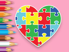 Jeu Coloring Book: Heart Jigsaw