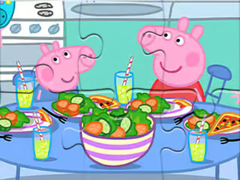 Jeu Jigsaw Puzzle: Peppa Dinner Time