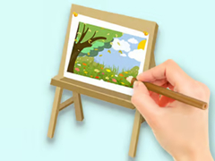 Jeu Coloring Book: Paysage Drawing Board