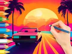 Jeu Coloring Book: Sunset Driving