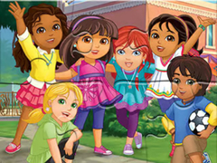 Jeu Jigsaw Puzzle: Dora Into City