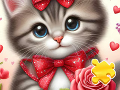 Jeu Jigsaw Puzzle: Rose Cat