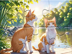 Jeu Jigsaw Puzzle: Cats In Pairs