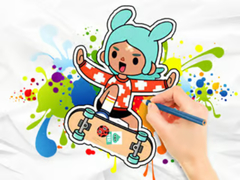 Jeu Coloring Book: Toca Boca Skateboard