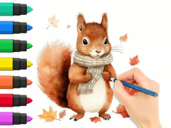 Jeu Coloring Book: Autumn Squirrel